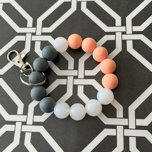 Silicone Bead Keychain Wristlet